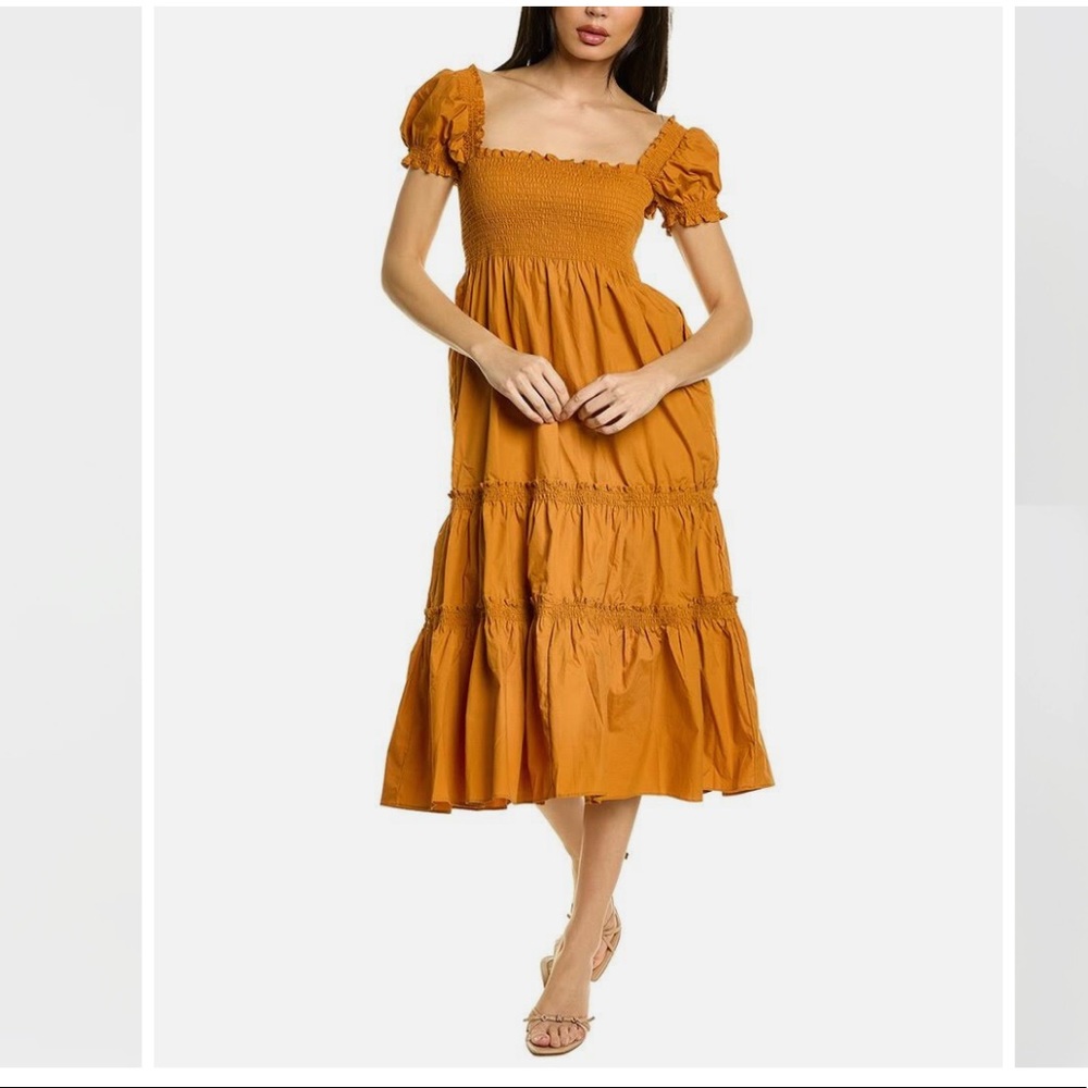 OPT square neck smocked maxi dress NWT